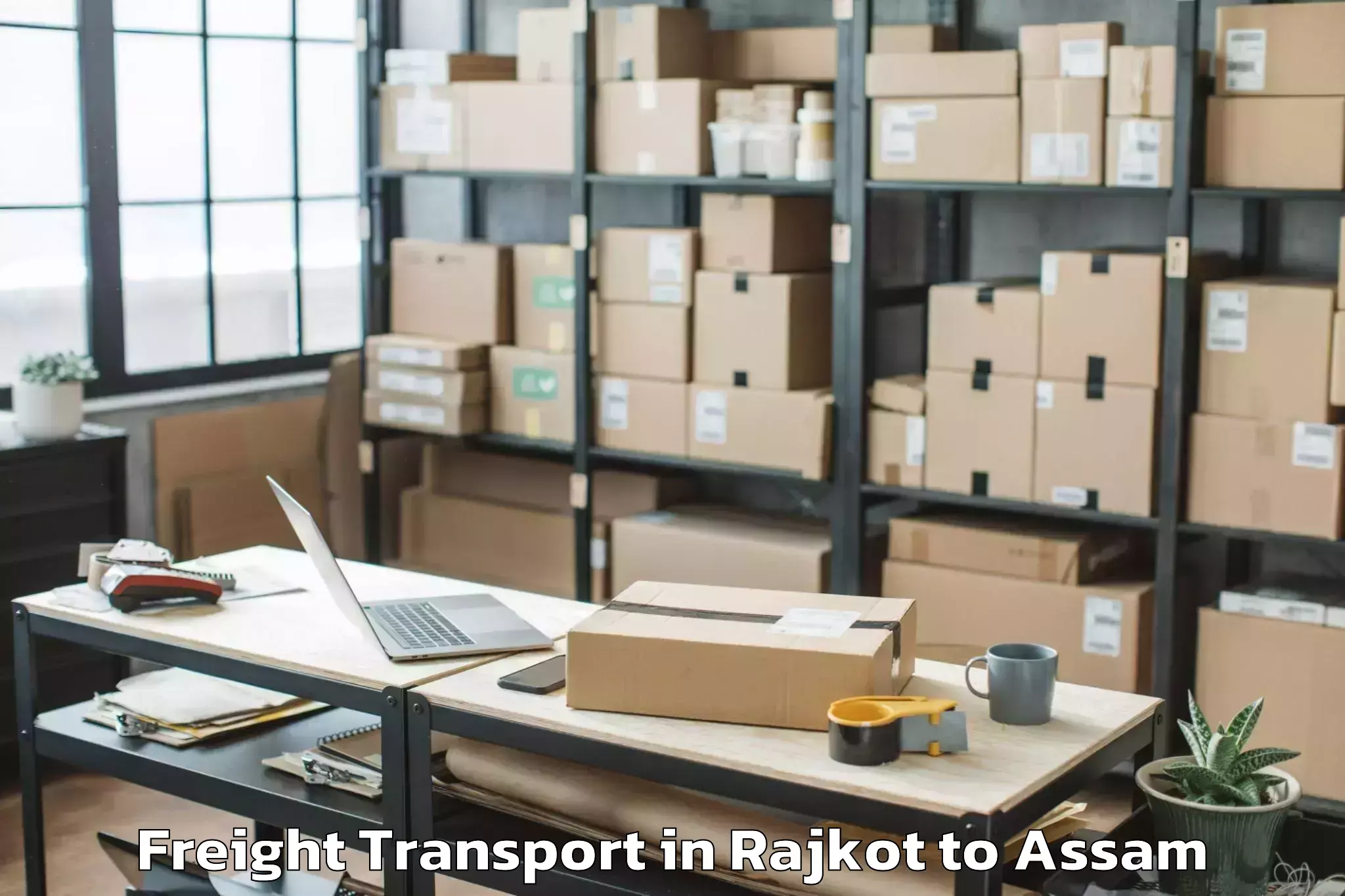 Book Rajkot to Baihata Freight Transport Online